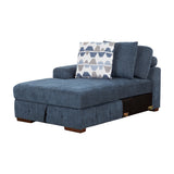 Raife Blue 3-Piece Sectional with Left and Right Chaise by Homelegance at Eve Furniture