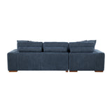 Raife Blue 3-Piece Sectional with Left Chaise and Ottoman by Homelegance at Eve Furniture