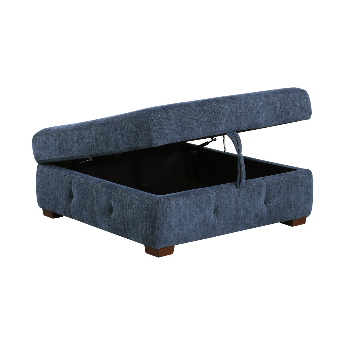 Raife Blue 3-Piece Sectional with Right Chaise and Ottoman by Homelegance at Eve Furniture