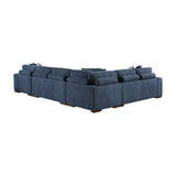 Raife Blue 4-Piece Sectional with Left Chaise by Homelegance at Eve Furniture