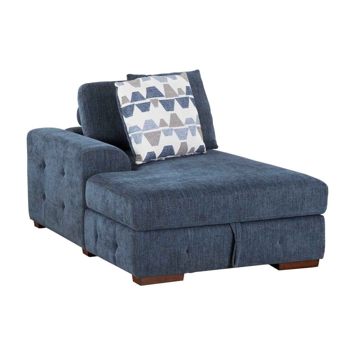 Raife Blue 4-Piece Sectional with Left Chaise by Homelegance at Eve Furniture