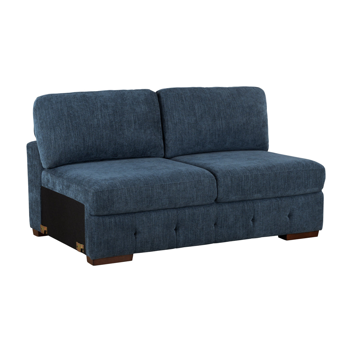 Raife Blue 4-Piece Sectional with Left Chaise by Homelegance at Eve Furniture