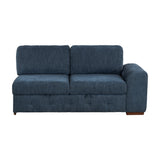Raife Blue 4-Piece Sectional with Left Chaise by Homelegance at Eve Furniture