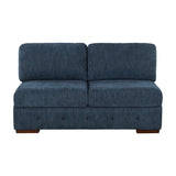 Raife Blue 4-Piece Sectional with Left Chaise by Homelegance at Eve Furniture