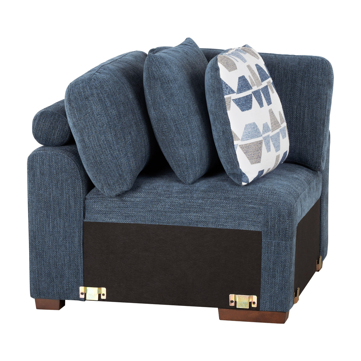 Raife Blue 4-Piece Sectional with Left Chaise by Homelegance at Eve Furniture