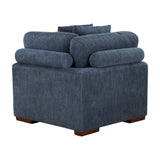 Raife Blue 4-Piece Sectional with Left Chaise by Homelegance at Eve Furniture