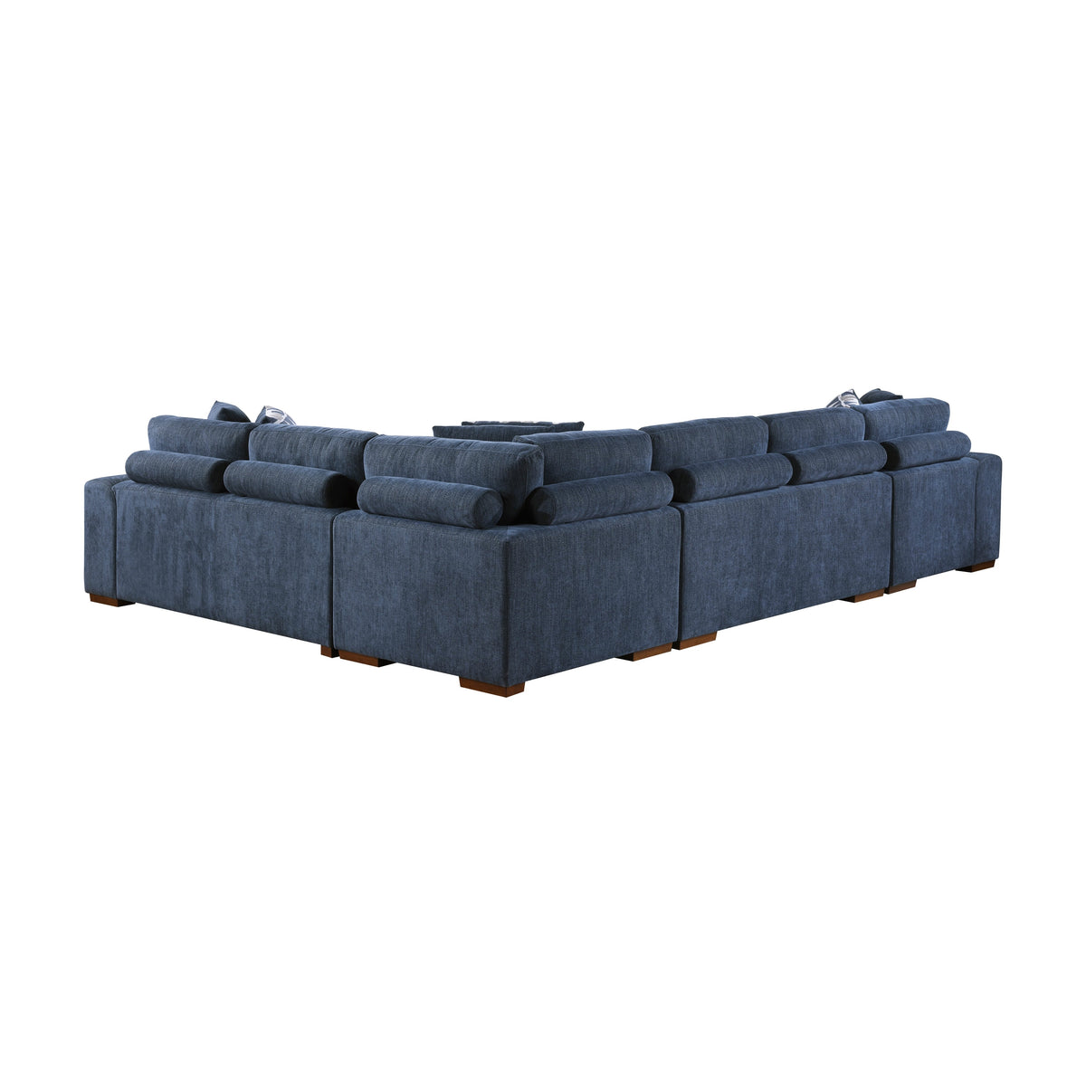 Raife Blue 4-Piece Sectional with Left Chaise by Homelegance at Eve Furniture