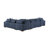 Raife Blue 4-Piece Sectional with Left Chaise by Homelegance at Eve Furniture