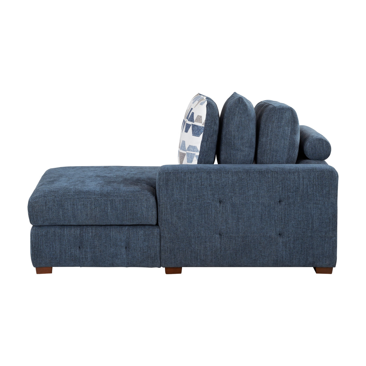 Raife Blue 4-Piece Sectional with Right Chaise by Homelegance at Eve Furniture