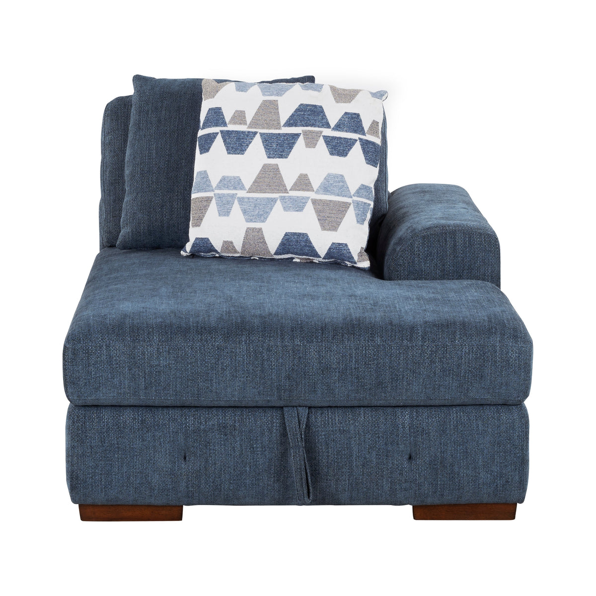 Raife Blue 4-Piece Sectional with Right Chaise by Homelegance at Eve Furniture