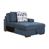 Raife Blue 4-Piece Sectional with Right Chaise by Homelegance at Eve Furniture