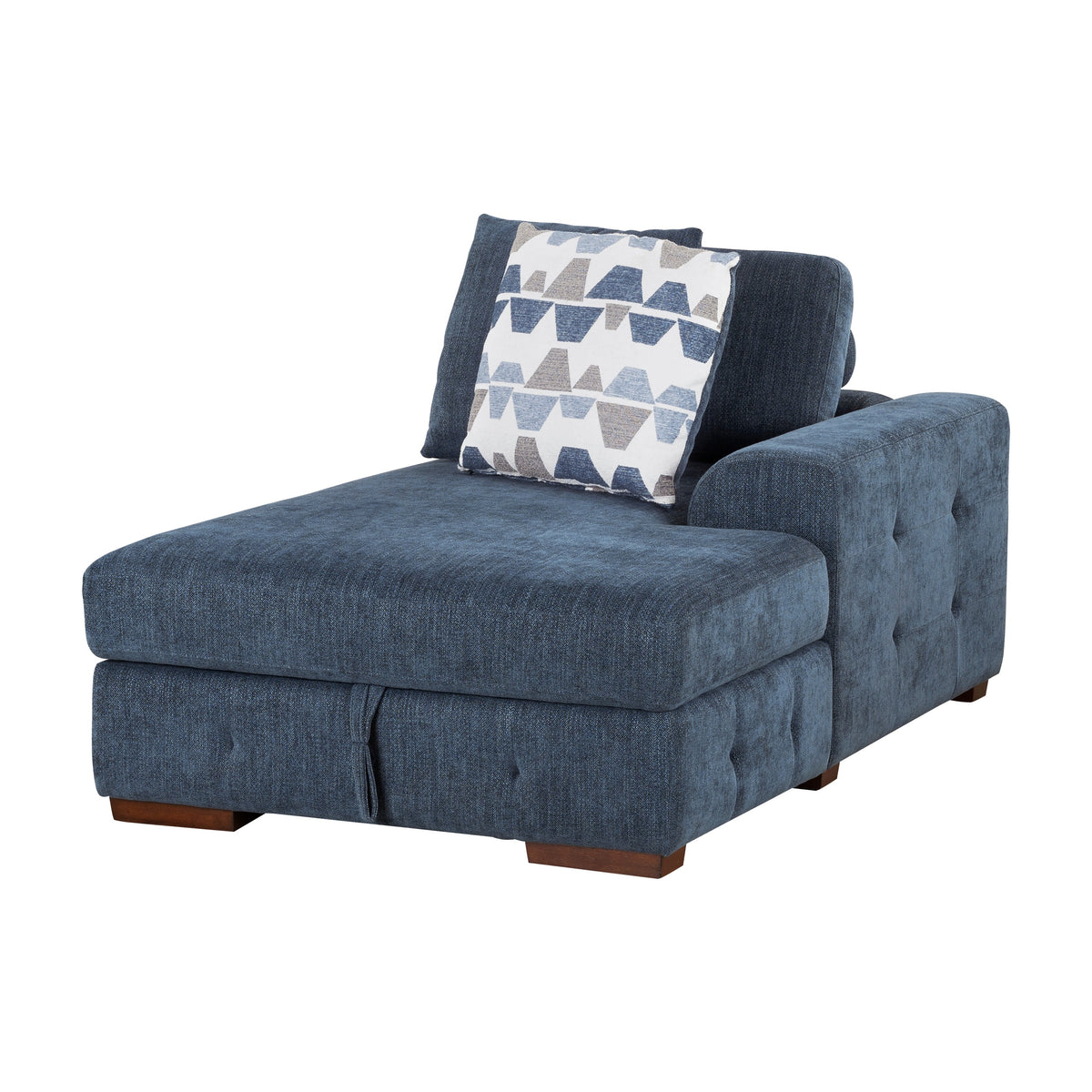 Raife Blue 4-Piece Sectional with Right Chaise by Homelegance at Eve Furniture