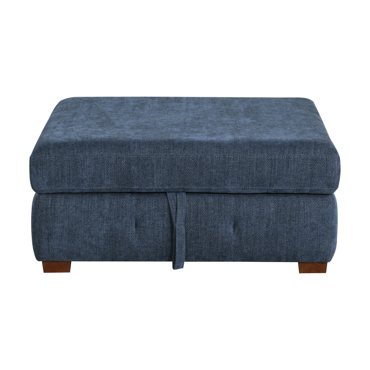 Raife Blue 5-Piece Sectional with Left Chaise and Storage Ottoman by Homelegance at Eve Furniture