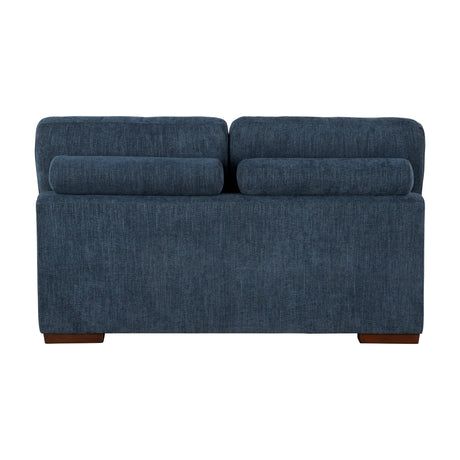 Raife Blue 5-Piece Sectional with Right Chaise and Pull-out Bed by Homelegance at Eve Furniture