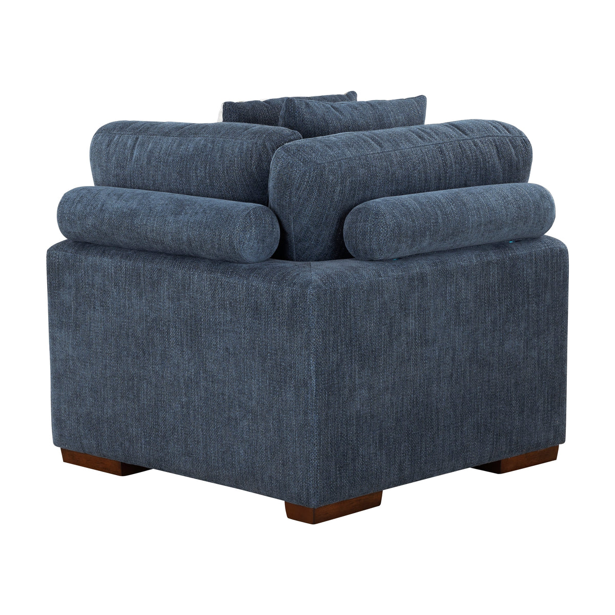 Raife Blue 5-Piece Sectional with Right Chaise and Storage Ottoman by Homelegance at Eve Furniture