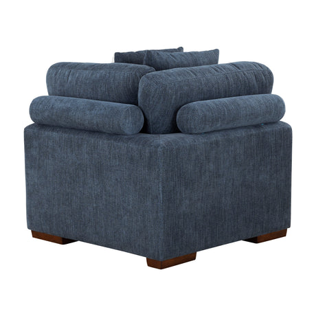 Raife Blue 6-Piece Right Chaise Sectional with Ottoman by Homelegance at Eve Furniture