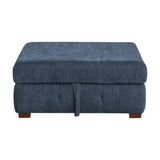 Raife Blue 6-Piece Right Chaise Sectional with Ottoman by Homelegance at Eve Furniture