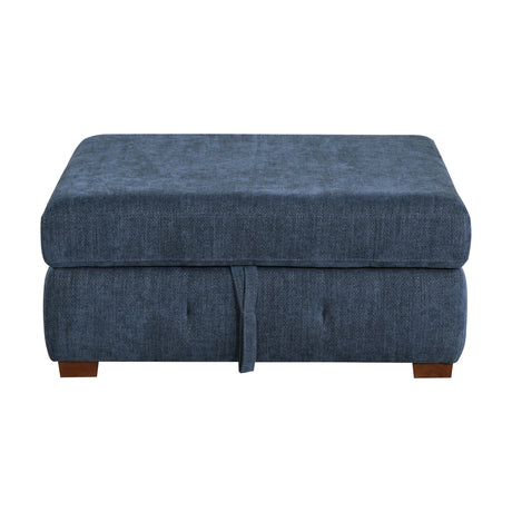 Raife Blue 6-Piece Right Chaise Sectional with Ottoman by Homelegance at Eve Furniture