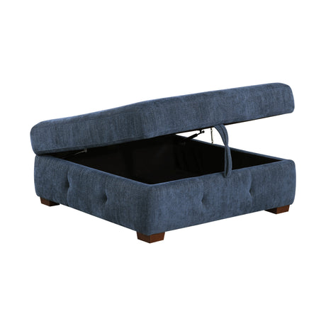Raife Blue 6-Piece Right Chaise Sectional with Ottoman by Homelegance at Eve Furniture