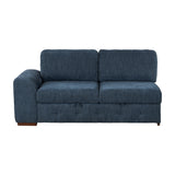 Raife Blue 6-Piece Right Chaise Sectional with Ottoman by Homelegance at Eve Furniture