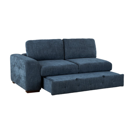 Raife Blue 6-Piece Right Chaise Sectional with Ottoman by Homelegance at Eve Furniture