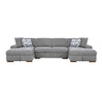 Raife Gray 3-Piece Sectional with Left and Right Chaise by Homelegance at Eve Furniture