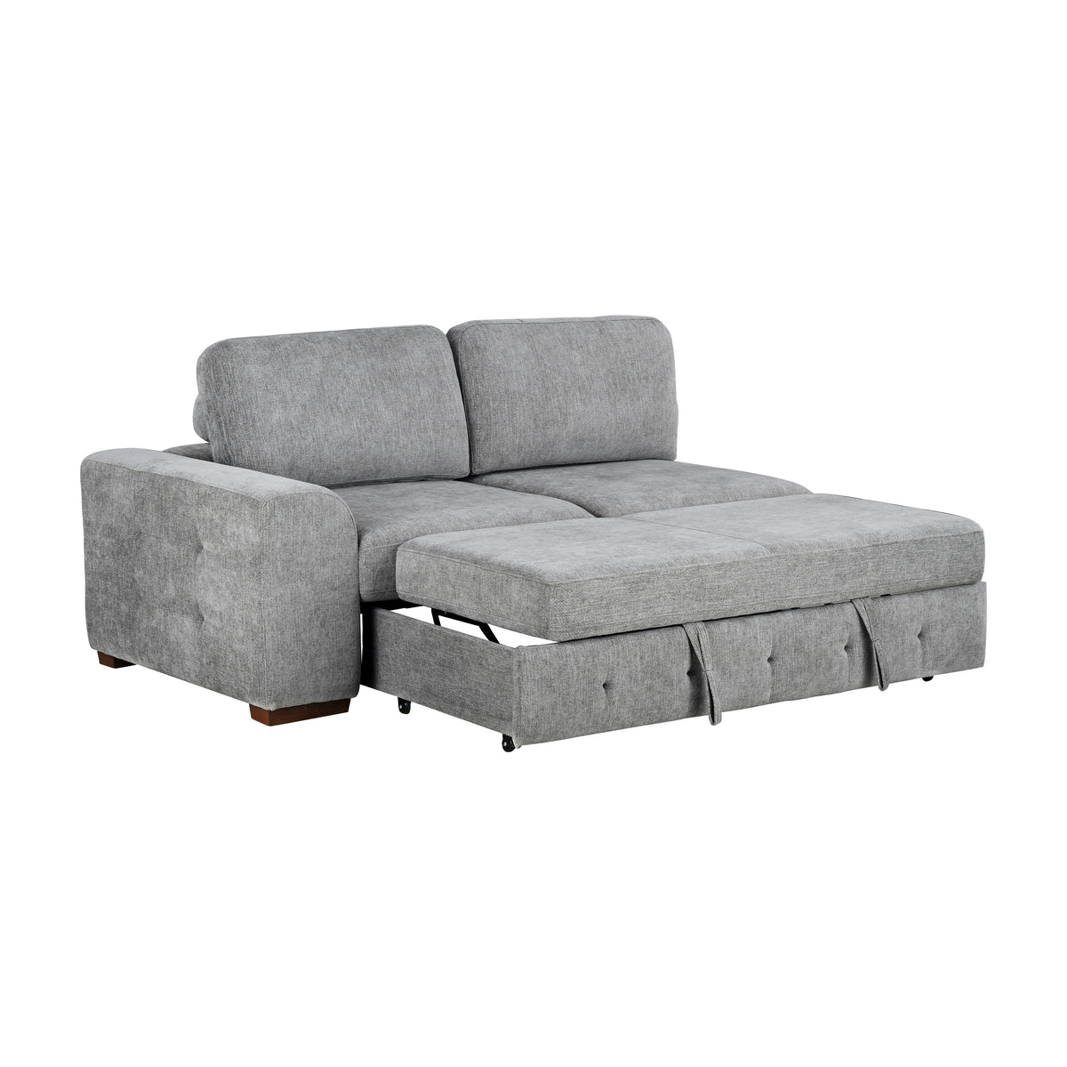 Raife Gray 4-Piece Sectional with Right Chaise and Pull-out Bed by Homelegance at Eve Furniture