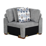 Raife Gray 4-Piece Sectional with Right Chaise and Pull-out Bed by Homelegance at Eve Furniture