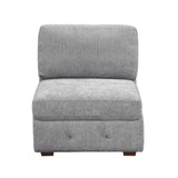 Raife Gray 4-Piece Sectional with Right Chaise and Pull-out Bed by Homelegance at Eve Furniture