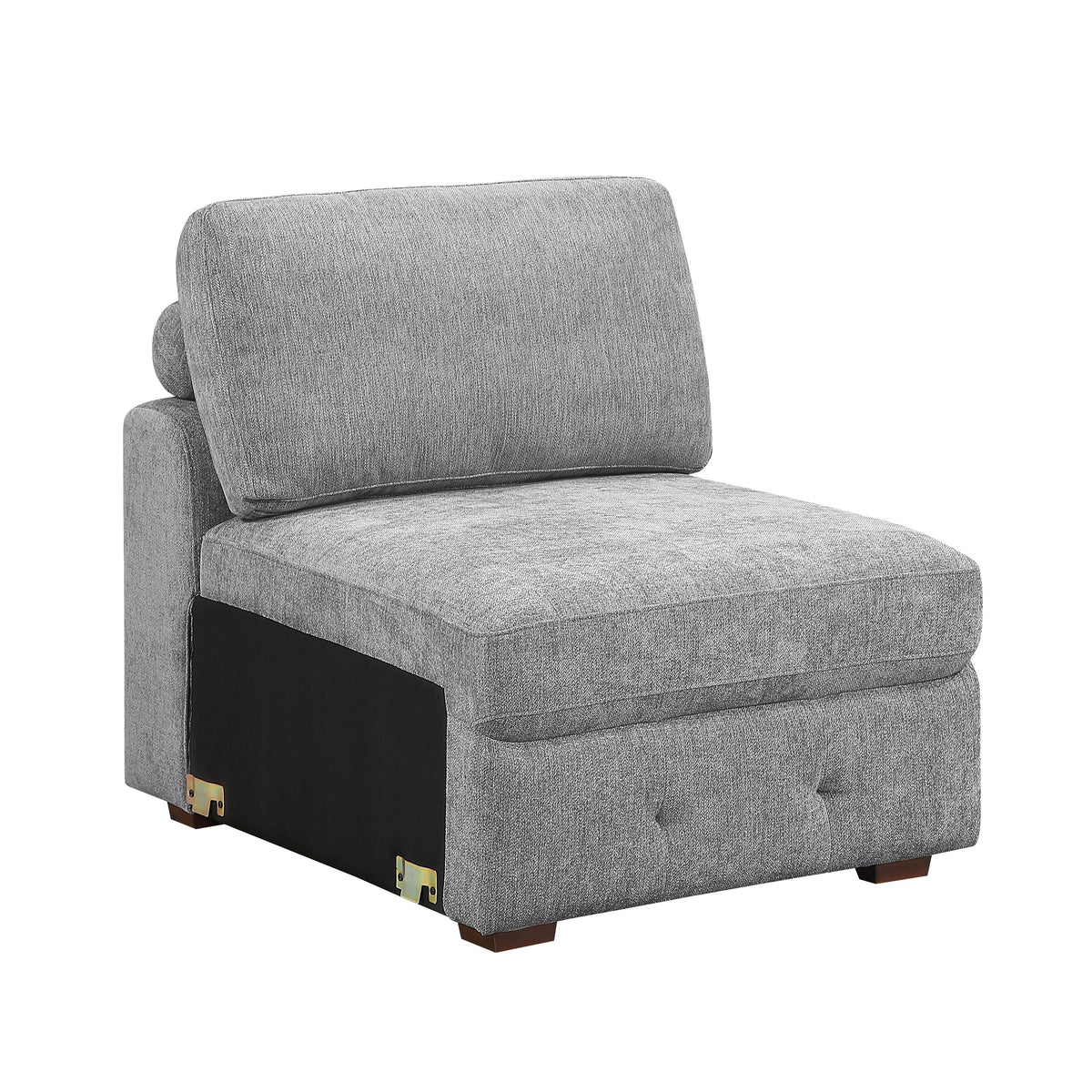 Raife Gray 4-Piece Sectional with Right Chaise and Pull-out Bed by Homelegance at Eve Furniture