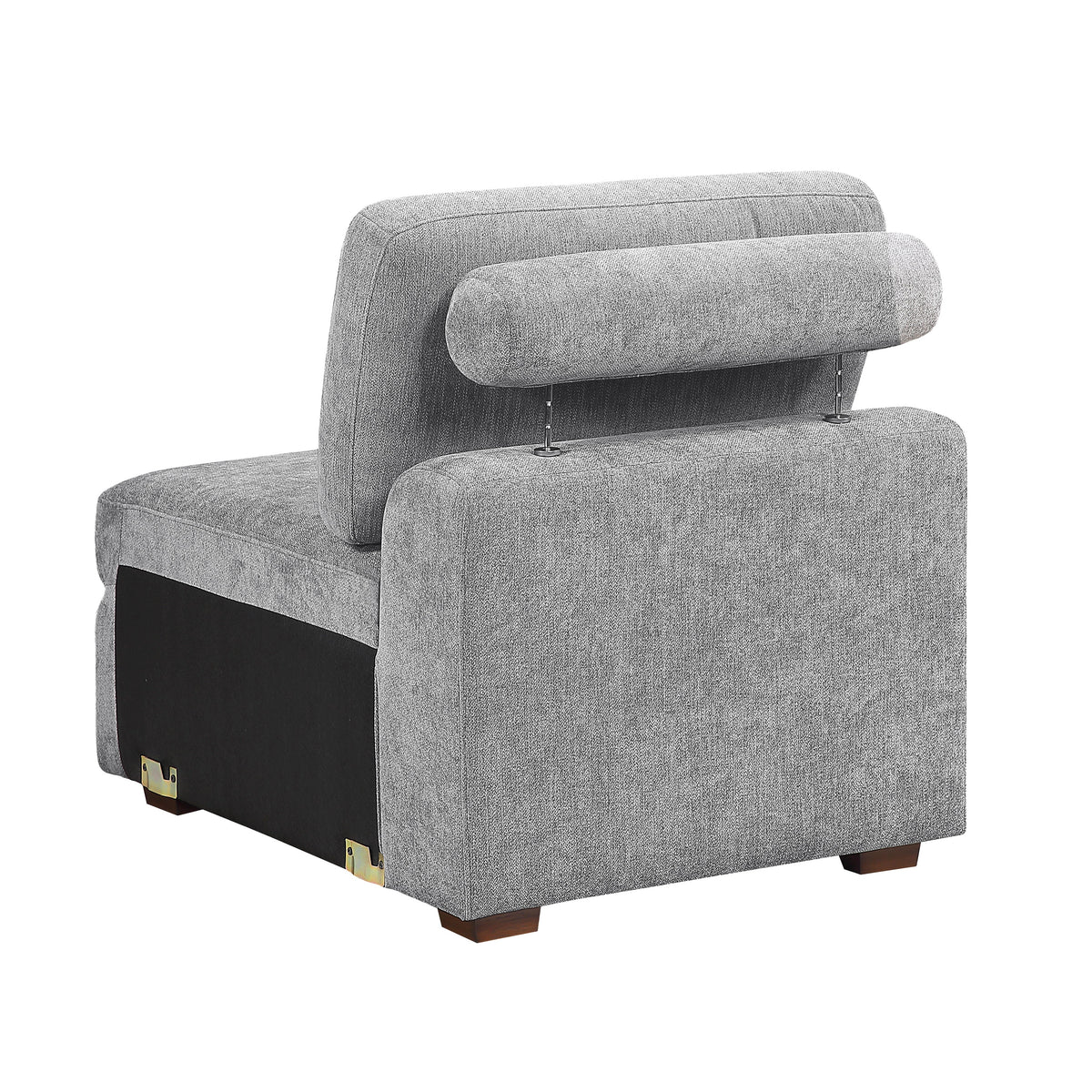 Raife Gray 4-Piece Sectional with Right Chaise and Pull-out Bed by Homelegance at Eve Furniture