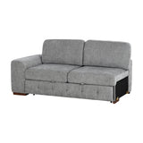 Raife Gray 4-Piece Sectional with Right Chaise and Pull-out Bed by Homelegance at Eve Furniture