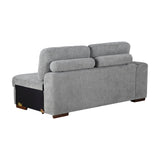 Raife Gray 4-Piece Sectional with Right Chaise and Pull-out Bed by Homelegance at Eve Furniture