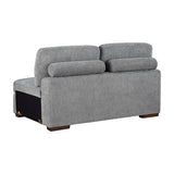 Raife Gray 5-Piece Right Chaise Sectional with Ottoman by Homelegance at Eve Furniture