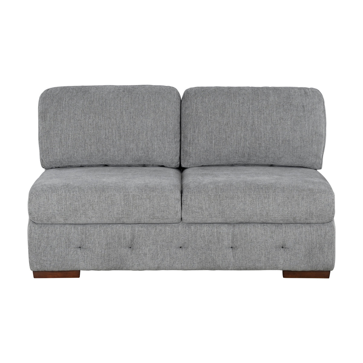 Raife Gray 5-Piece Sectional with Right Chaise and Pull-out Bed by Homelegance at Eve Furniture