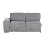 Raife Gray 5-Piece Sectional with Right Chaise and Pull-out Bed by Homelegance at Eve Furniture