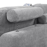 Raife Gray 6-Piece Right Chaise Sectional with Ottoman by Homelegance at Eve Furniture