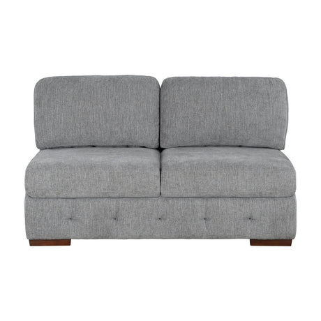 Raife Gray 6-Piece Right Chaise Sectional with Ottoman by Homelegance at Eve Furniture
