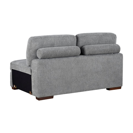 Raife Gray 6-Piece Right Chaise Sectional with Ottoman by Homelegance at Eve Furniture