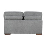 Raife Gray 6-Piece Right Chaise Sectional with Ottoman by Homelegance at Eve Furniture