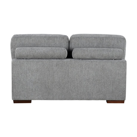 Raife Gray 6-Piece Right Chaise Sectional with Ottoman by Homelegance at Eve Furniture