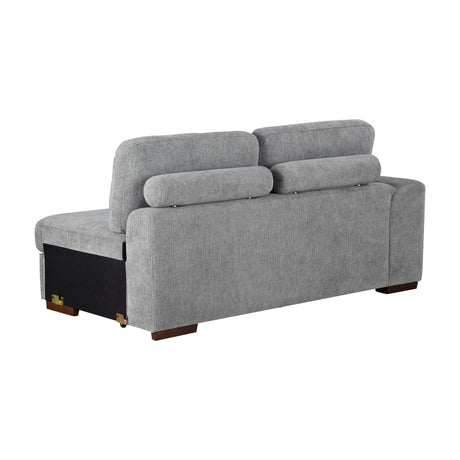 Raife Gray 6-Piece Right Chaise Sectional with Ottoman by Homelegance at Eve Furniture