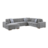 Raife Gray Storage Ottoman by Homelegance at Eve Furniture