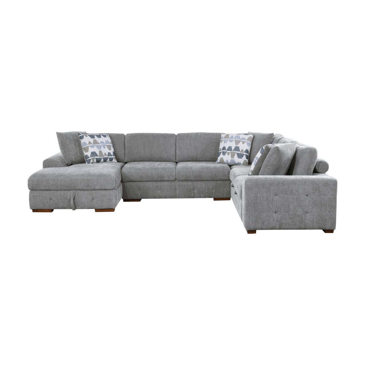 Raife Gray Storage Ottoman by Homelegance at Eve Furniture