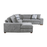 Raife Gray Storage Ottoman by Homelegance at Eve Furniture