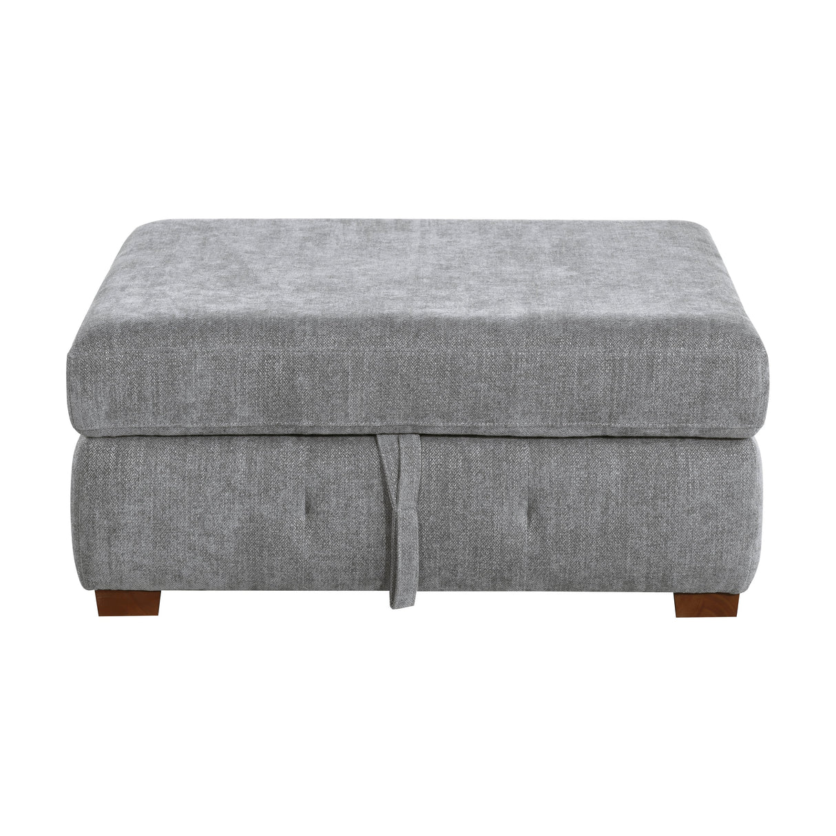 Raife Gray Storage Ottoman by Homelegance at Eve Furniture