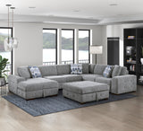 Raife Gray Storage Ottoman by Homelegance at Eve Furniture