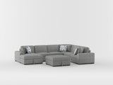 Raife Gray Storage Ottoman by Homelegance at Eve Furniture