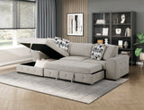 Raife Taupe 2-Piece Sectional with Left Chaise by Homelegance at Eve Furniture
