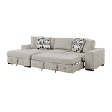 Raife Taupe 2-Piece Sectional with Left Chaise by Homelegance at Eve Furniture